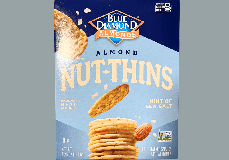 Blue Diamond Nut Thins are a road trip snack non refrigerated