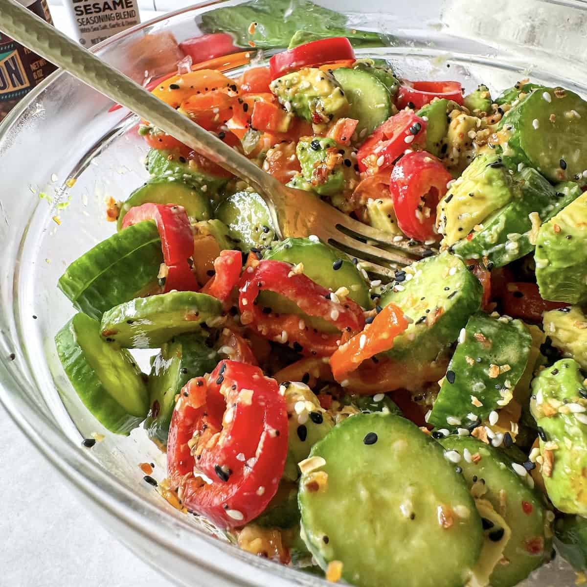 cucumber pepper salad.