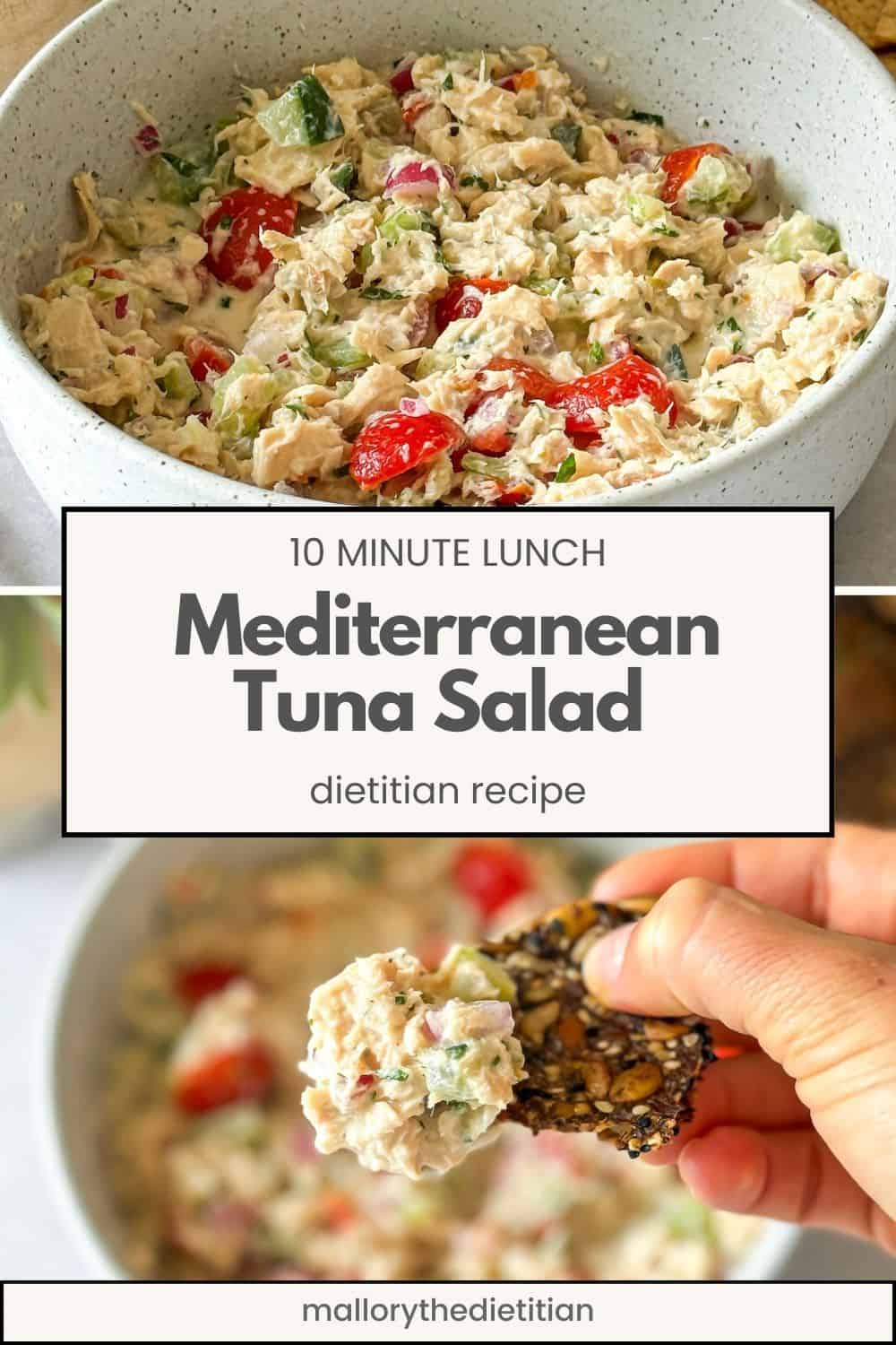 Quick Mediterranean Tuna Salad with No Mayo (Healthy) - Mallory the