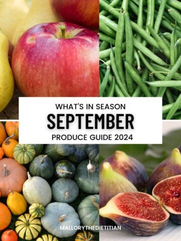 An infographic of what's in season in September.