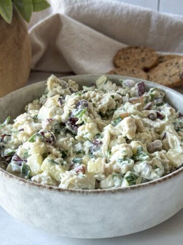 final photo cranberry pecan chicken salad.