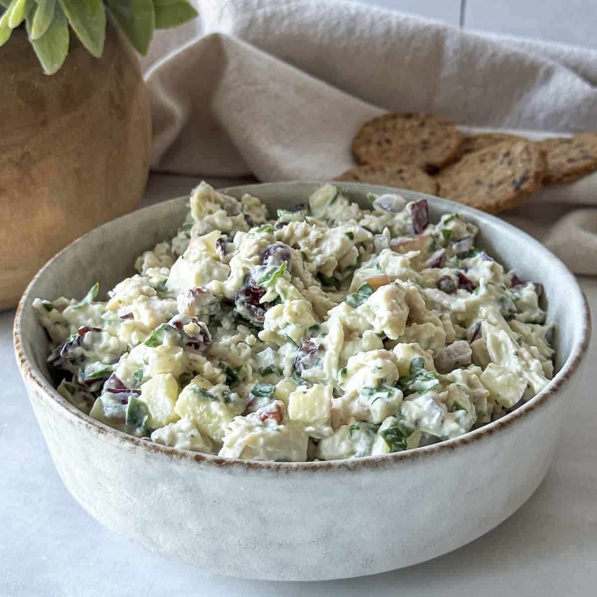 final photo cranberry pecan chicken salad.