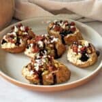 plate of final recipe for Mediterranean Crostini.