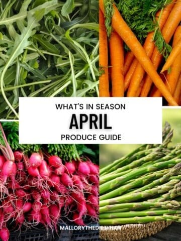 what's in season in april blog post cover photo.