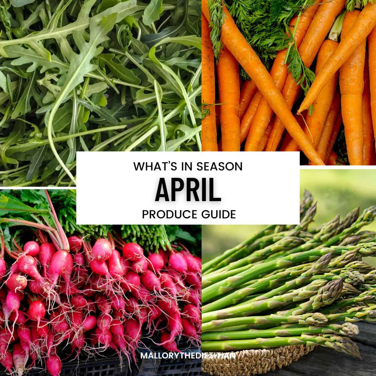 what's in season in april blog post cover photo.