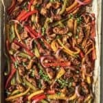 chicken and vegetable fajitas.