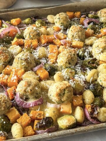 fall sheet pan gnocchi and meatballs 3