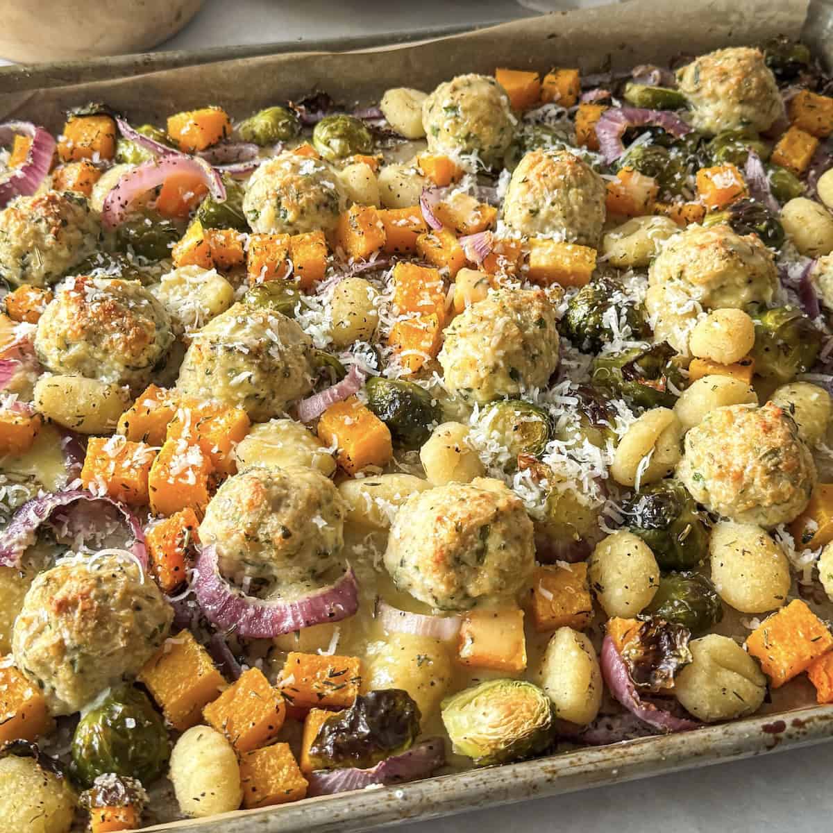 fall sheet pan gnocchi and meatballs 3