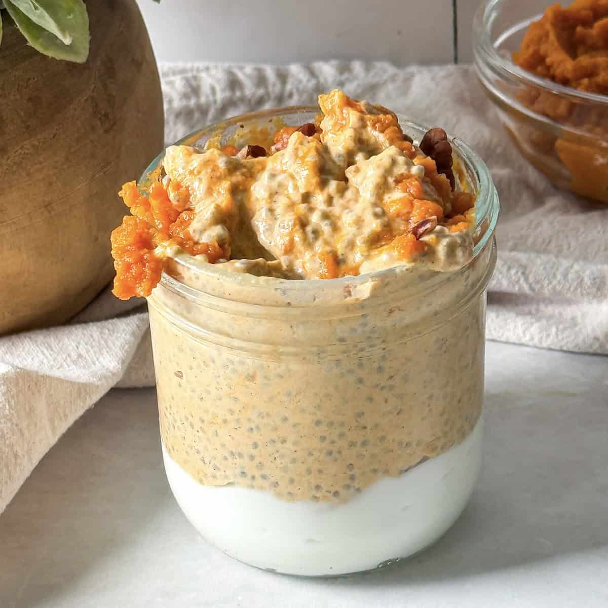 pumpkin chia pudding messy.