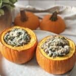 final photo of stuffed pumpkins.