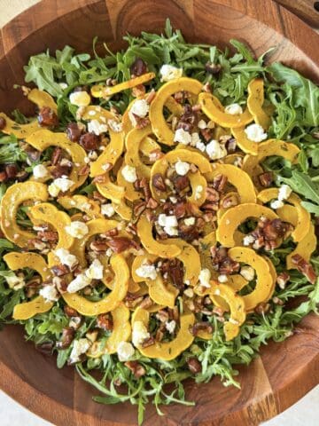 final photo delicata squash salad overhead view.