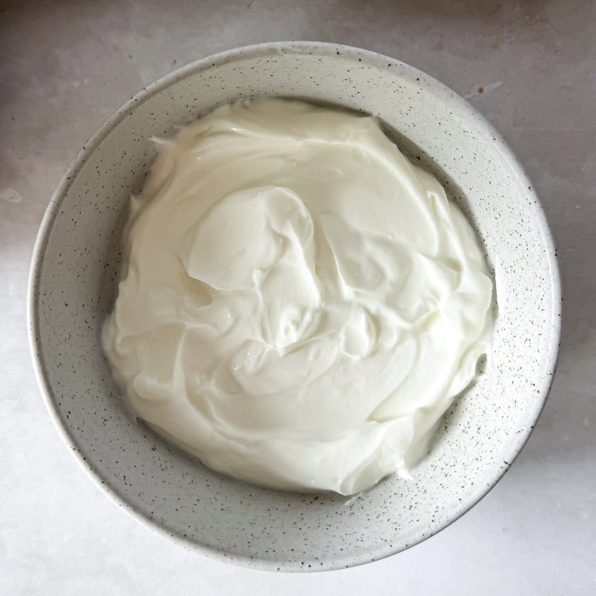 greek yogurt in a bowl..