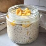 mango overnight oats close up