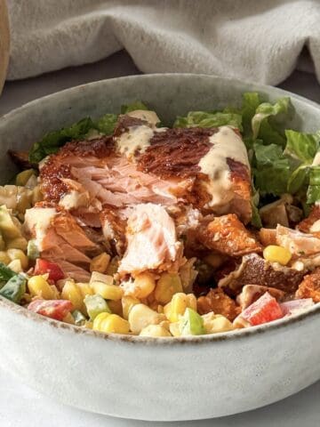 street corn salmon bowls.