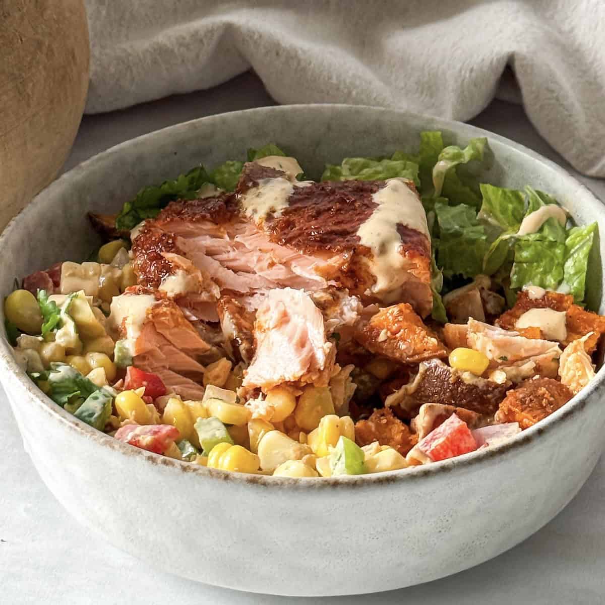 street corn salmon bowls.