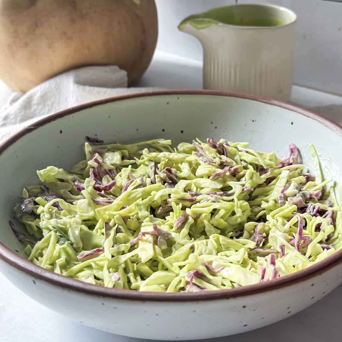 avocado coleslaw final, side view.