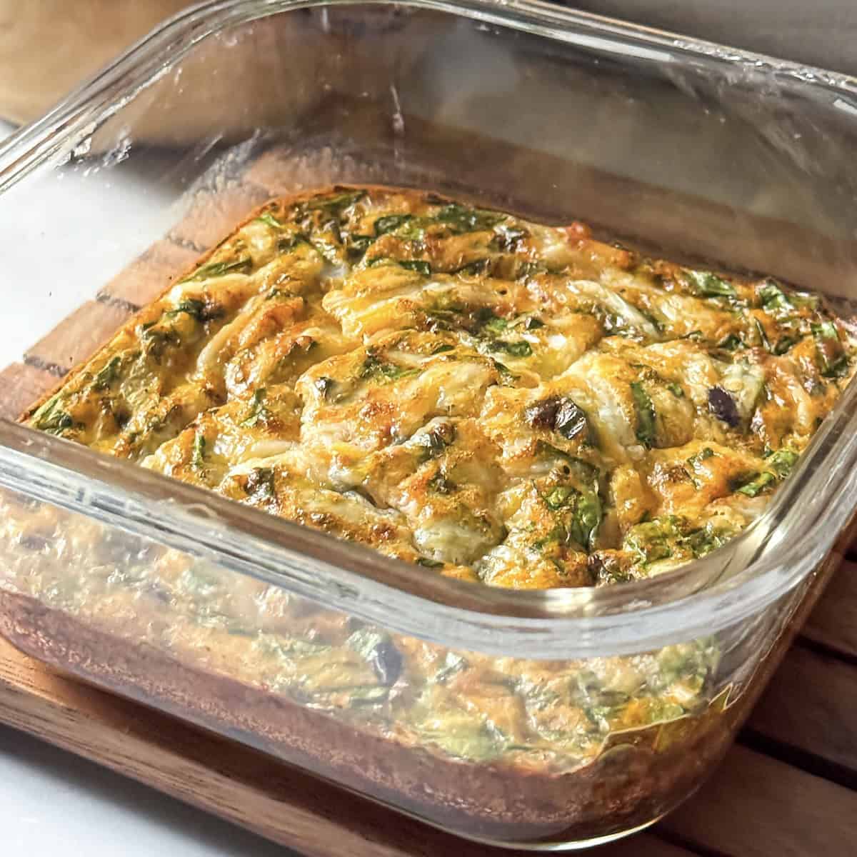 side view of southwest egg bake.