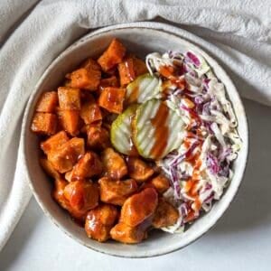 bbq chicken bowl final overhead.