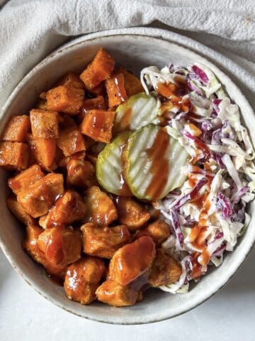 bbq chicken bowl final overhead.