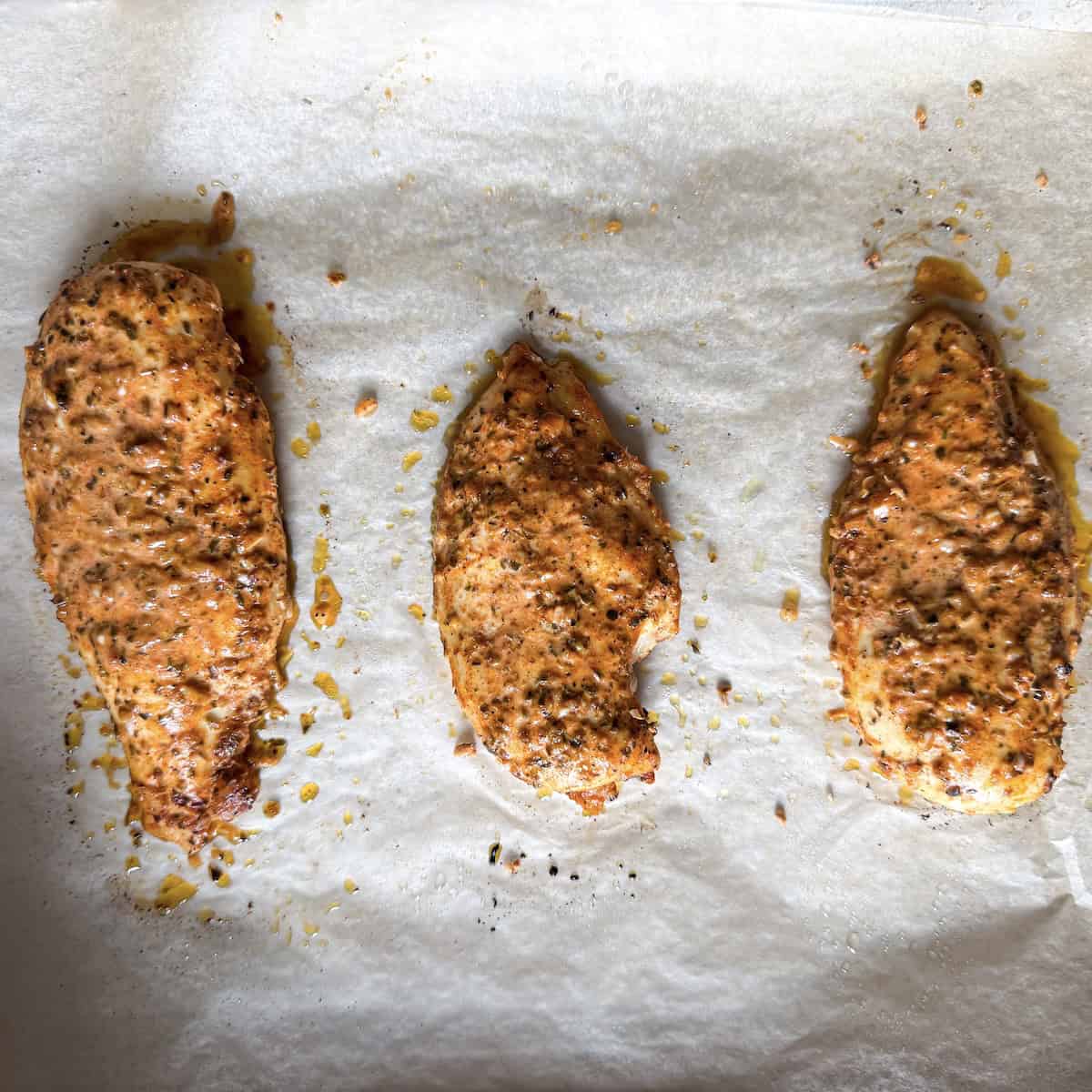 greek yogurt chicken marinade overhead view